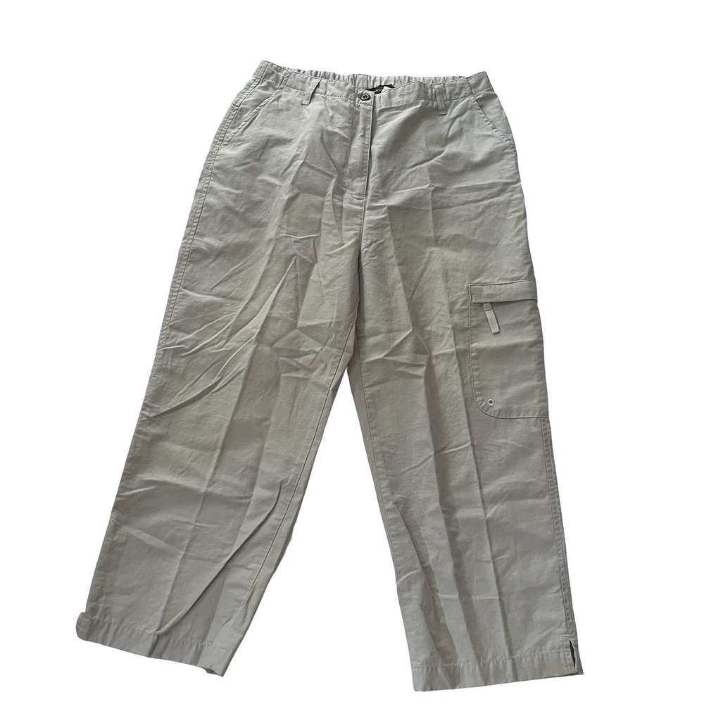 Woolrich Women's Size 10 Stone Tan Capri Crop Pants Outdoor Lightweight Packable